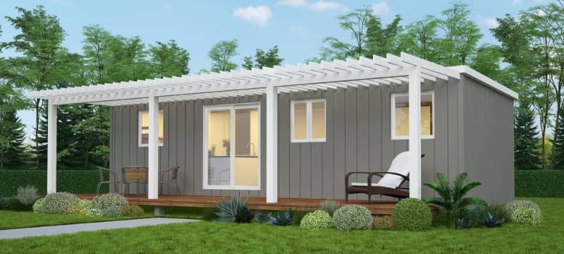 Using a transportable cabin for a rental property