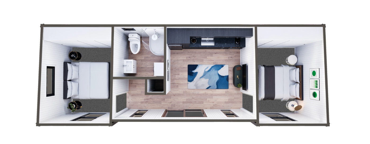 Compact Two Bedroom Cabin